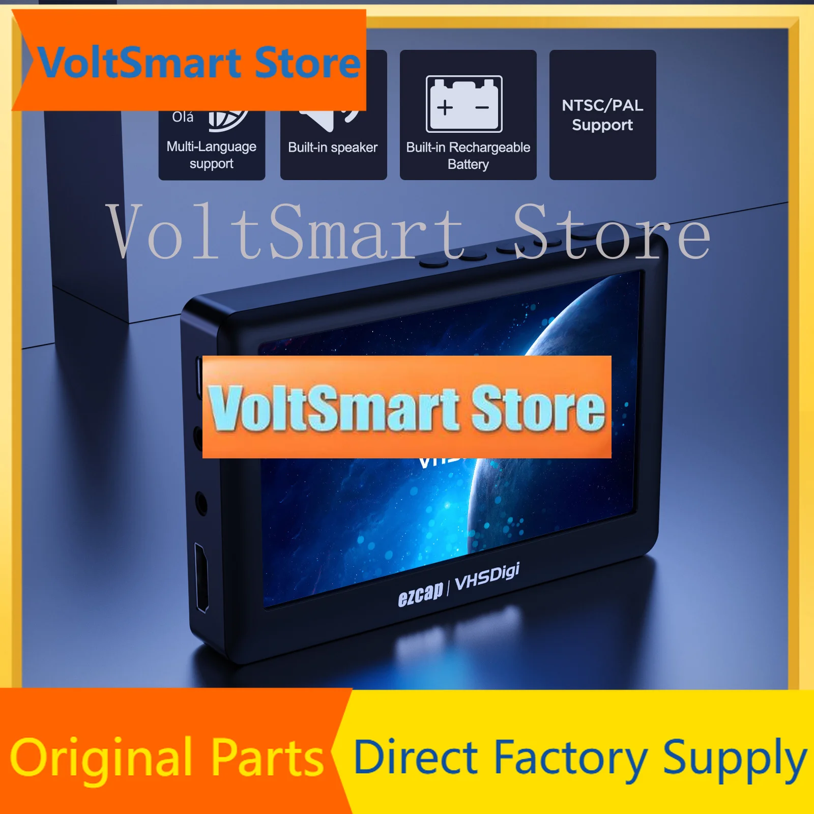VoltSEzcap180 Av Recorder Video Audio Capture Box Analog To Digital Converter Record Video 4.3