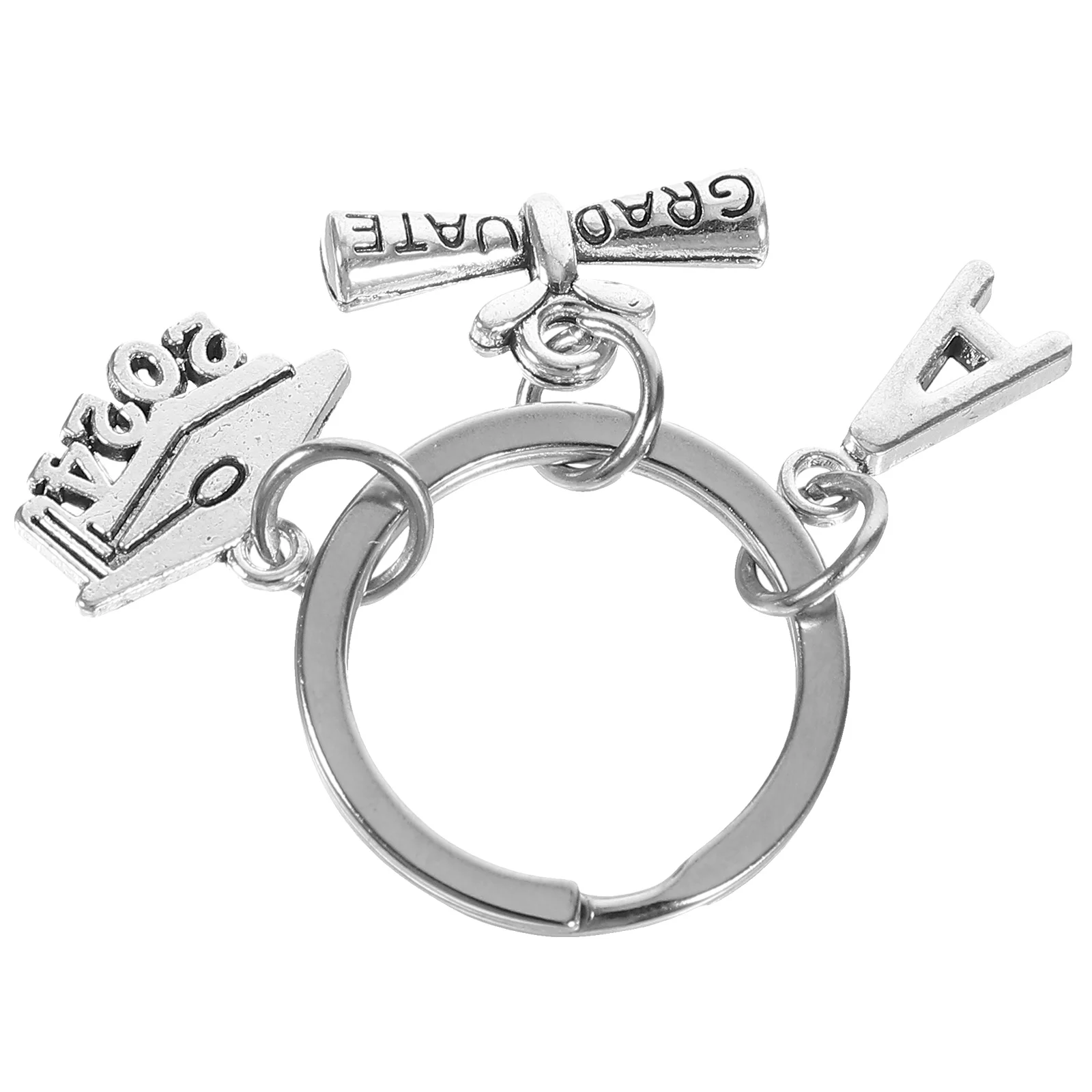 

Graduation Season Keychain Stainless Steel 2024 Class Gift Unique Design Practical Bag Pendant Key Hanging Ornament Meaningful