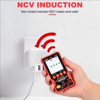 JCD WX666 Digital Mini Multimeter Tester Auto Multimetro True Rms Tranistor Meter with NCV Data Hold 4000 Counts Flashlight
