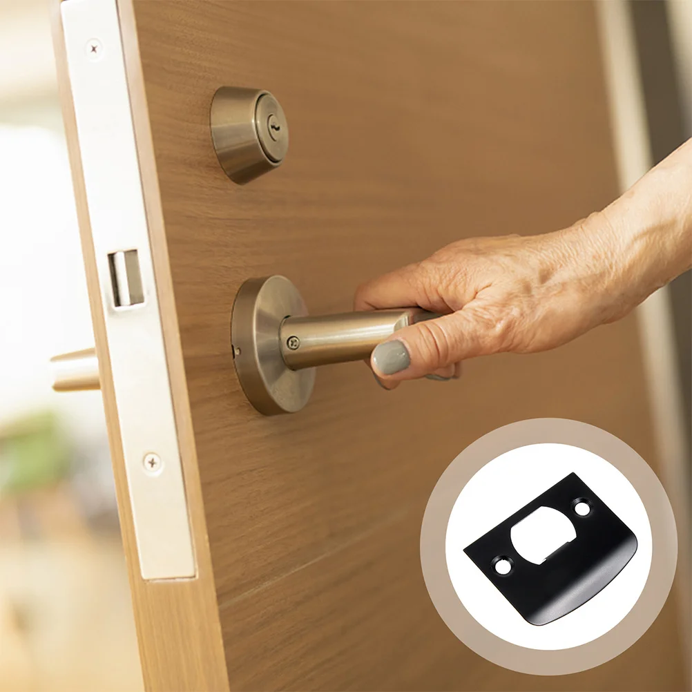 잠금 장치용 D형 스트라이크 플레이트 1개, 스테인리스 스틸 래치 가이드(나사 포함), 버클 박스, 헤비 듀티 금속 수리 키트, 현관문용