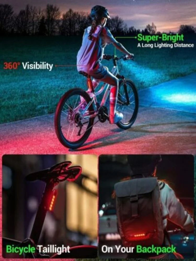 AliExpress Mountain Bike Lights USB Rechargeable Bicycle T6 LED Torch Front Rear Lamp Set