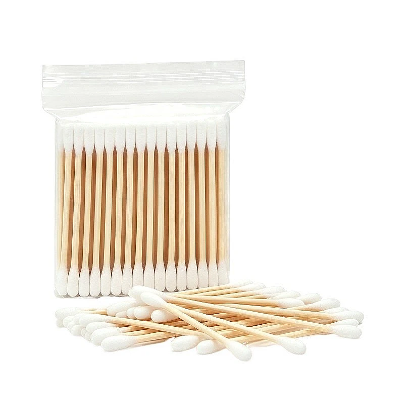 

100/300/500PCS Cotton Swabs With Wooden Sticks Double Side Cotton Buds Appicable Makeup Personal Care Nail Polish Clean Up Tool