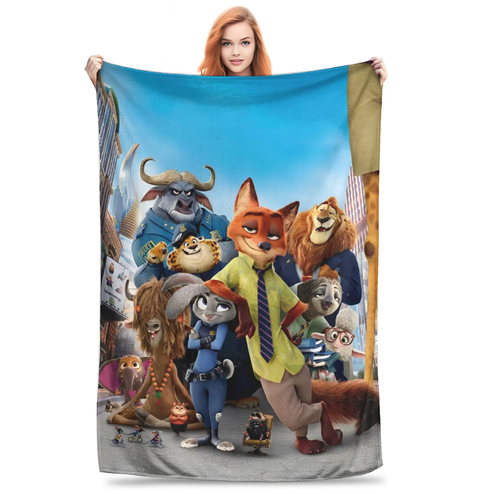 

Одеяло Zootopias 2 Nick Wilde Judy для дивана, нечеткие мягкое плюшевое одеяло 50x60 дюймов, многоразмерные покрывала на все сезоны