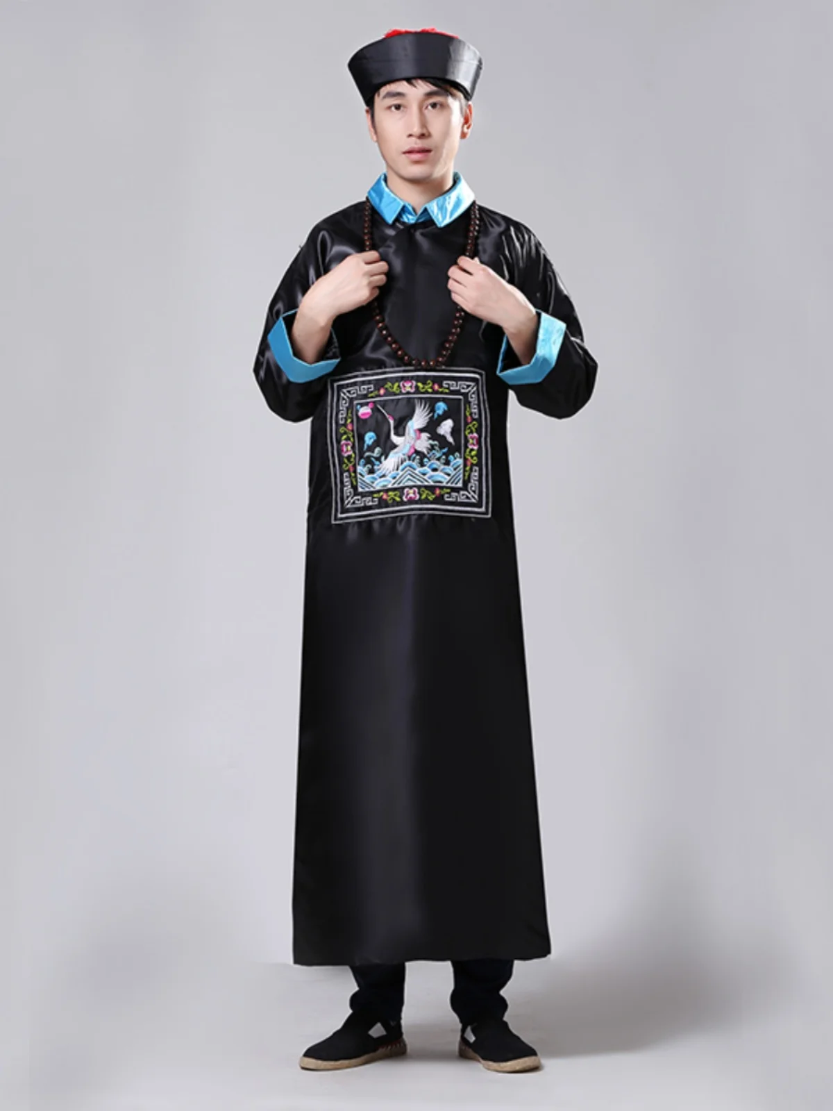 

Костюм для выступлений на Хэллоуин для взрослых, официальная одежда Цин Динаса, шляпа зомби, традиционная китайская одежда, сценический наряд