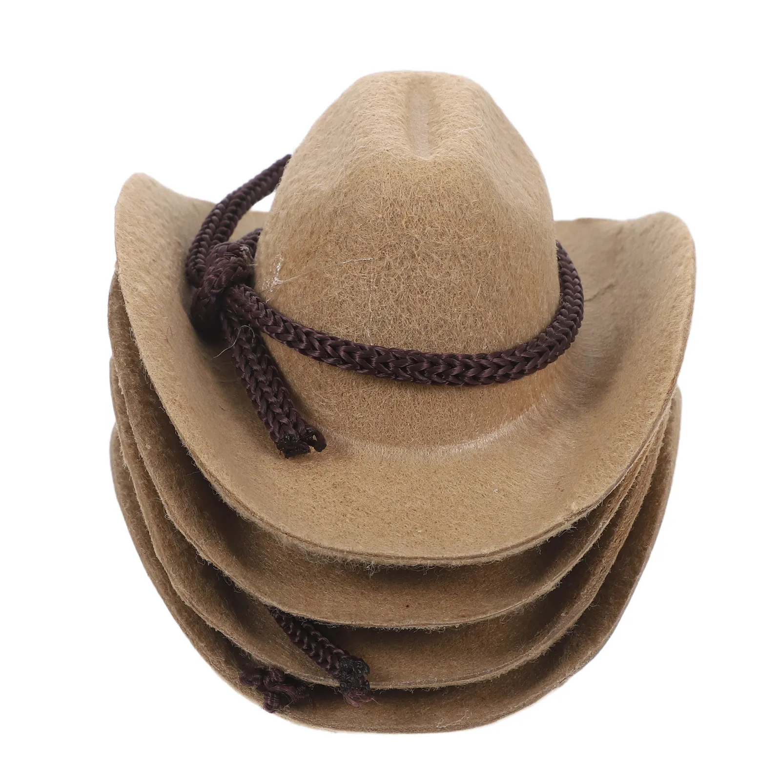 

4Pcs Mini Cowboy Hats 8Cm Western Style Accessories Party Decoration Caps Miniature Craft Hats Mini Cowgirl Hat