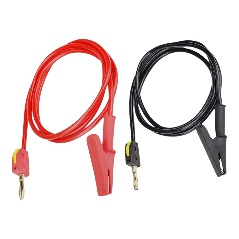 

32A/250V Multimeter Test Wire 1Meter Clip To Banana Plug Cables With Probes For Circuit Repair Home Workshop