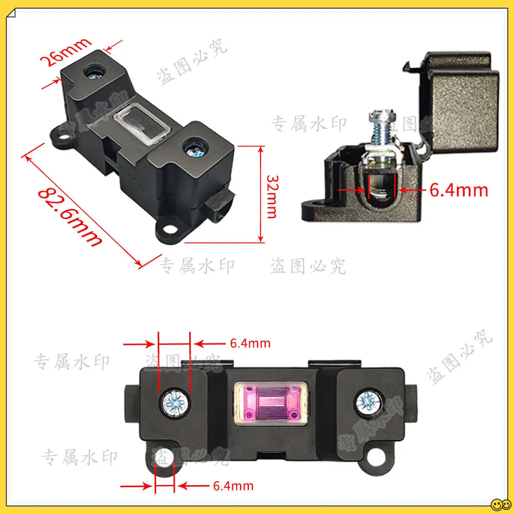 50a80A100A125a high-power forklift safety piece car truck voltage-free welding bolt-type fuse box