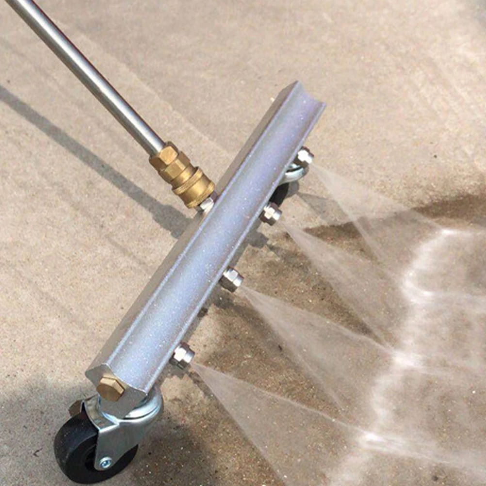 

High Pressure Ground Cleaner 4 Nozzle Roller Ground Washer Spray Wheels for Home School Store Spray Washer Equipment