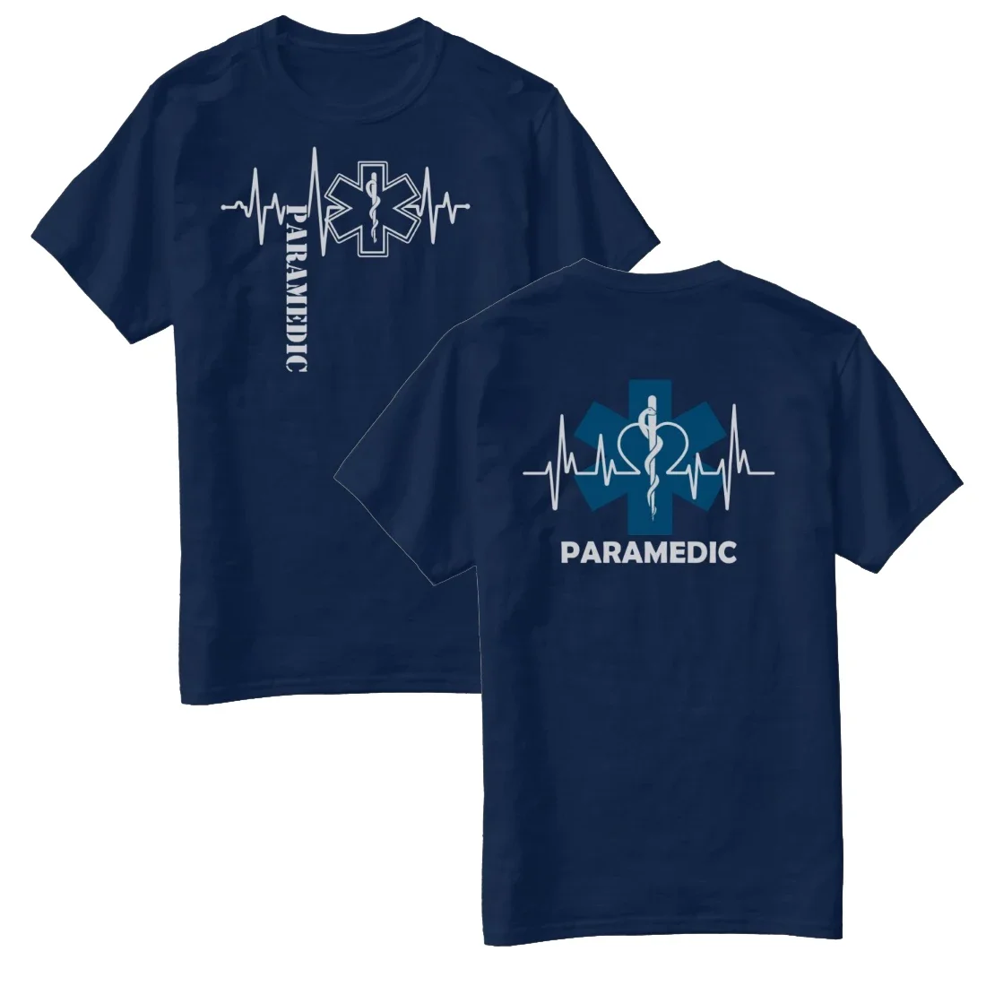 Star of Life Heartbeat Medical Paramedic T-Shirt New 00% Cotton O-Neck Short Sleeve Casual Mens T-shirt Size S-3XL