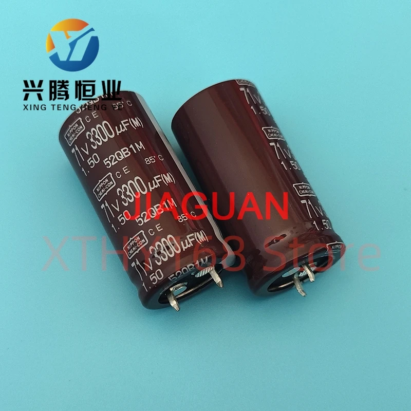 

4pcs new NIPPON CE 71V3300UF 22x45mm NCC electrolytic capacitor 3300UF/71V CHEMI-CON ce 3300UF 71V instead 63V 3300UF