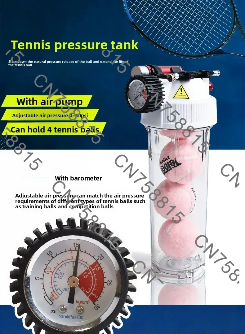 Large capacity tennis pressure bottle, durable air pressure bottle, air pressure tank, without tennis ball