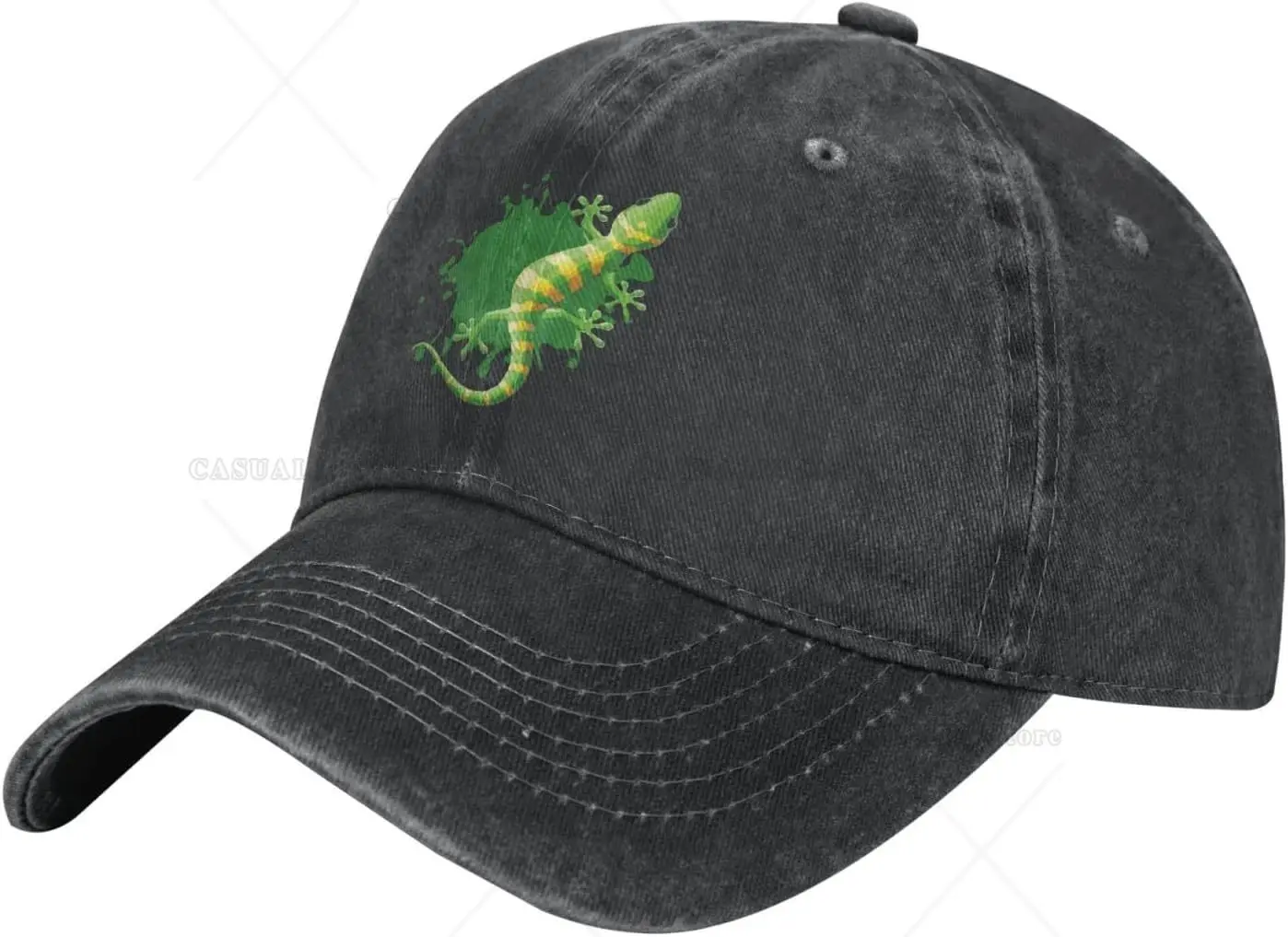 

Cotton Baseball Cap Gecko 3d Chameleon Reptile Dad Hat Adjustable Polo Trucker Unisex Style Headwear Black