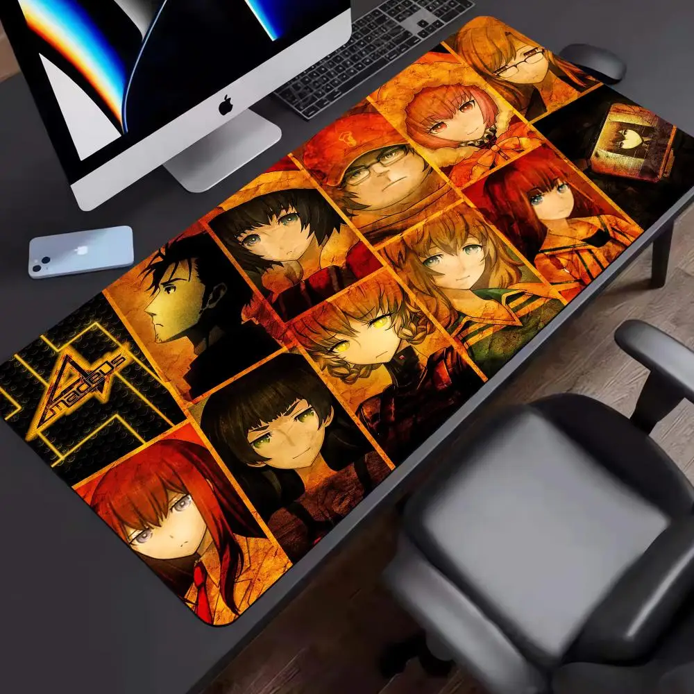 PK control Mouse Pad Non-Slip Desk mats Rubber Edge Teclado DIY S_steins_GateS games computer locking Mice Pad Mousemat