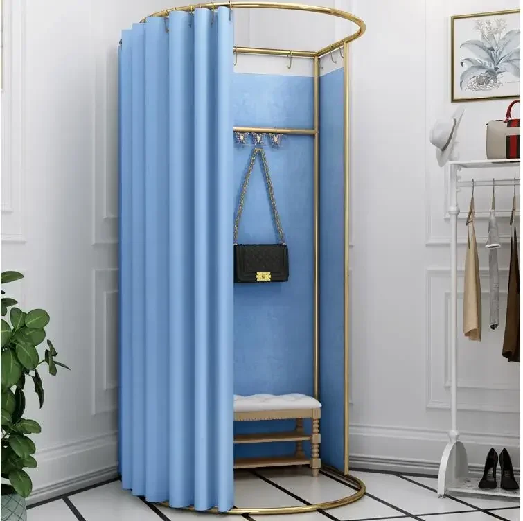 Temporary movable fitting room track clothing store landing convenient outdoor changing room display