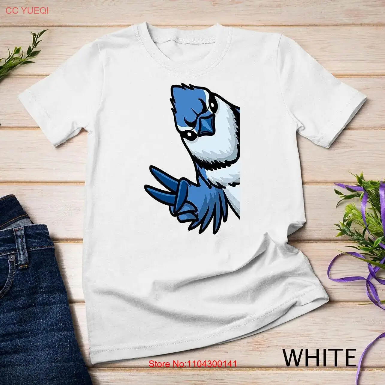 Blue Jay Bird Cyanocitta Cristata From Side Unisex T-shirt