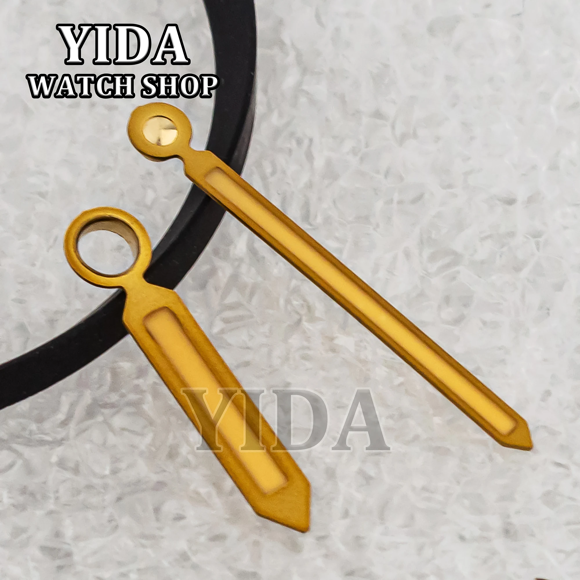 Mod Watch Hands For PAM 6154 Hands Gold Blue Needles Green Luminous Pointers fit ETA 6497/6498 ST3600 ST3620 Mechanical Movement