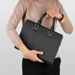 Herren High-End-Crossbody-Aktentasche, große Kapazität, einzelne Umhängetasche, lässige Business-Handtasche für Herren, Leder-Aktentaschen, Herrentaschen