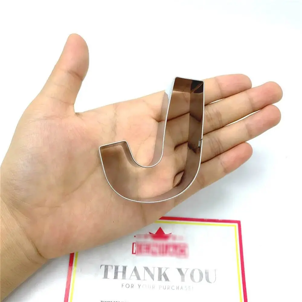 26pcs Stainless Steel Alphabet Cookie Cutters Set Hand Press Rustproof Letter Biscuit Stamps DIY 3D