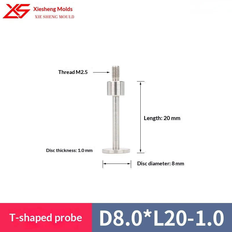 Disc Tip T Probe M2.5 Thread for Dial Gauge Height Measurement