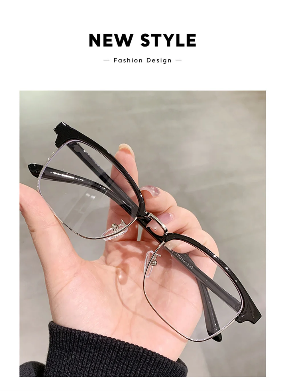 VIVIBEE Klassische Halbrandlose Anti-Blaulicht-Brille für Herren, quadratisch, Ray-Filter, Computer-UV400-Brille für Damen – Detail 2