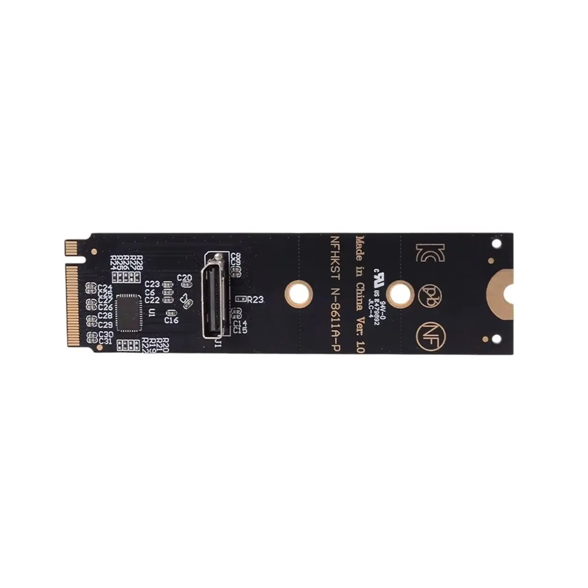 NEW FACTORY~NVMe M.2 to Oculink SFF8612 Adapter Card 90 Degree for SSF-8611 to SFF-8639 Cable U.2/U.3 SFF-8639 SSD for Chip