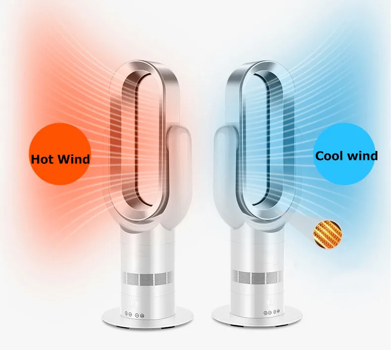 

CE SAA Household Bladeless Hot Cool Heater Fan Overheat-protect Heater Fan Mini Portable Air Cooling Oscillating Bladeless Fan