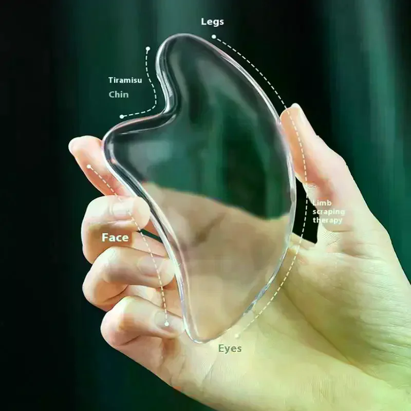 

1 шт. Прозрачная доска Гуаша для массажа лица, лифтинга и скребкового массажа, из смолы