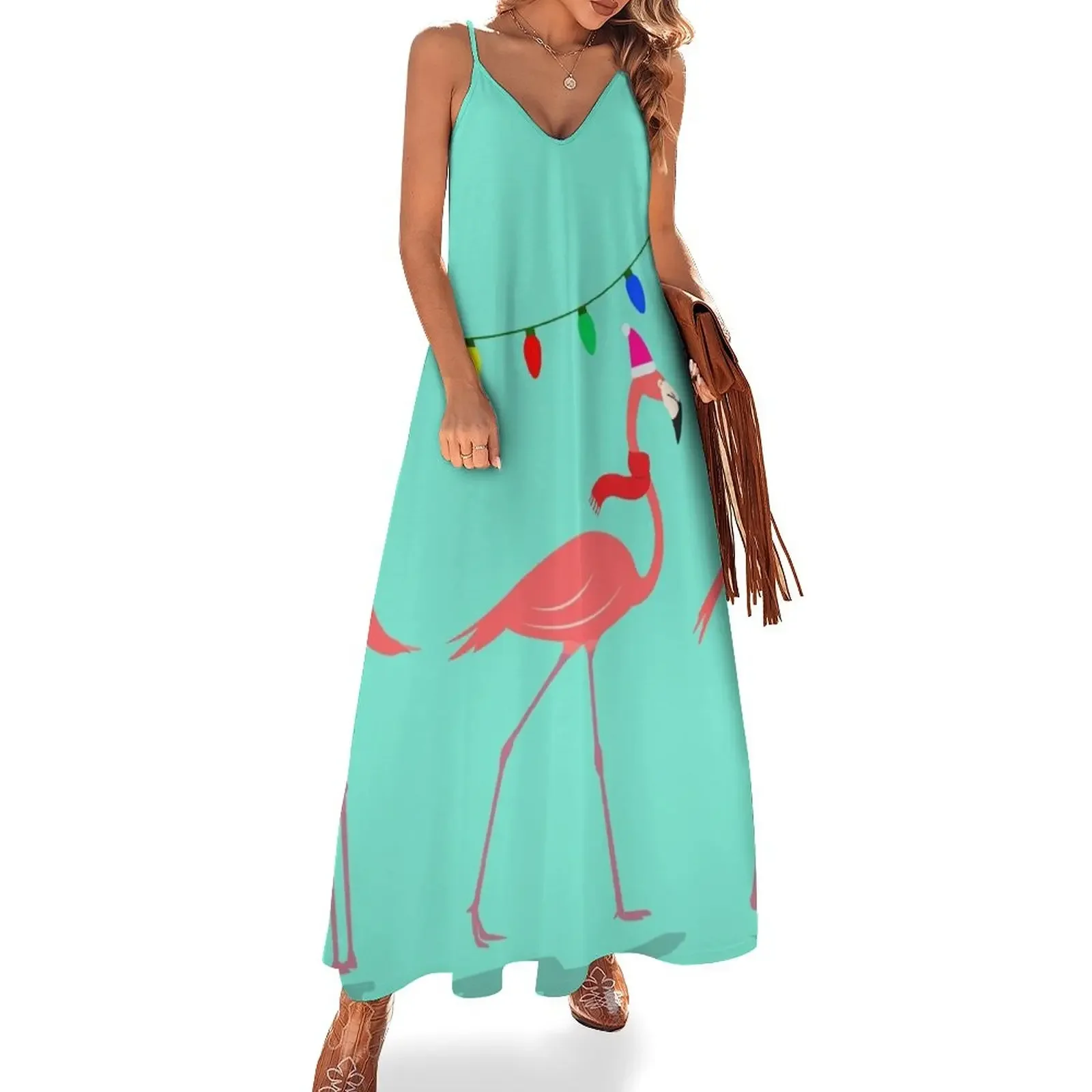 

Flamingo Christmas Island Sleeveless Dress dress women summer chic and elegant woman dress summer women's suit