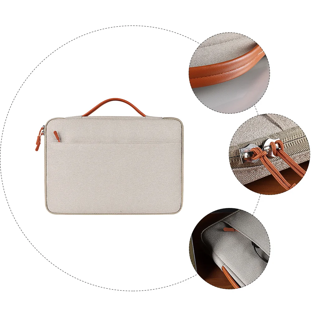 

1pc Waterproof New Style Laptop Pouch Notebook Storage Bag Smooth Zipper Computer Handbag Carrying Case