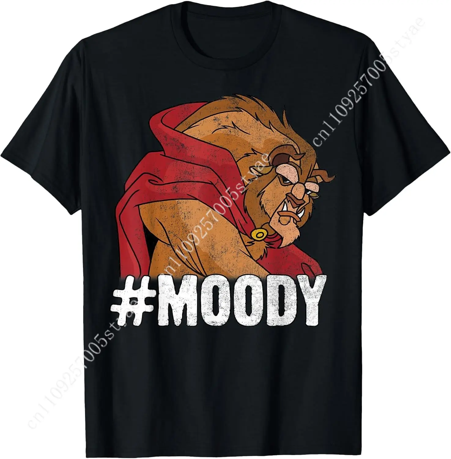 

Disney Beauty the Beast #Moody Beast Portrait T-Shirt Men Black Small