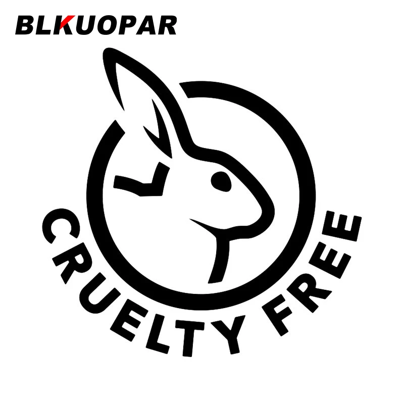

BLKUOPAR Cruelty Free Icon With Rabbit Symbol Car Sticker Waterproof Sunscreen Graphics Occlusion Scratch Car Door Protector