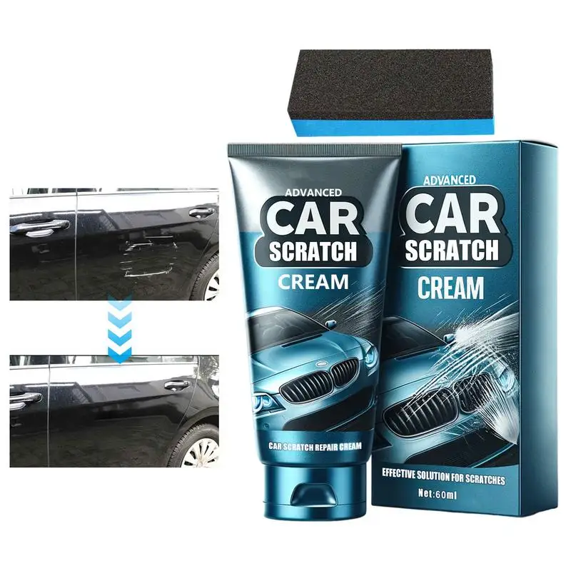 

Car Scratch Repair Cream High Protection Polishing Agent 60ml Car Coat Scratch Repair With Sponge High Gloss Car Polish For