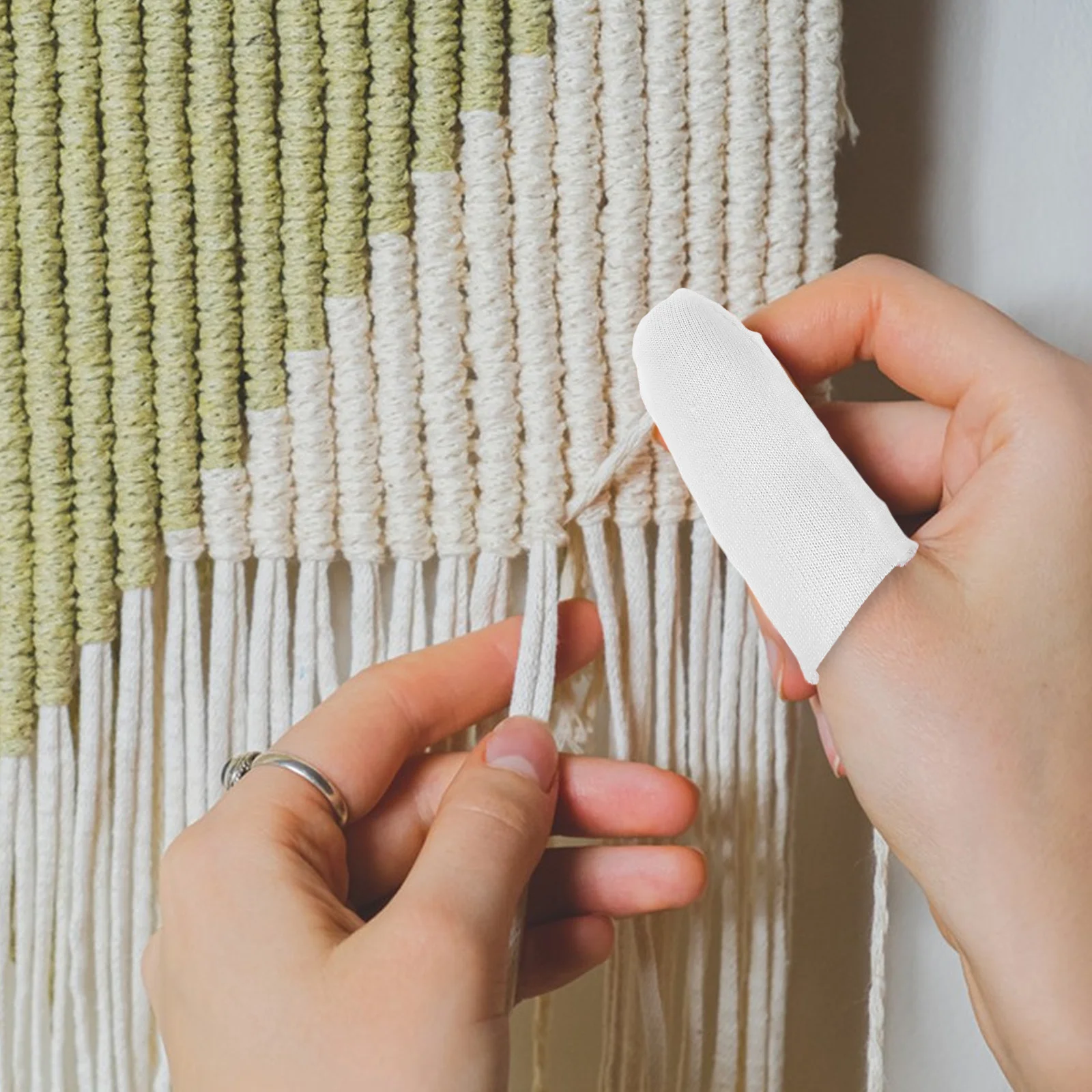 30 szt. Ochraniacze na palce wielokrotnego użytku, odporne na ciepło, materiałowe nakładki na końcówki palców do szycia, rękodzieła, ochrona przed gorącym klejem