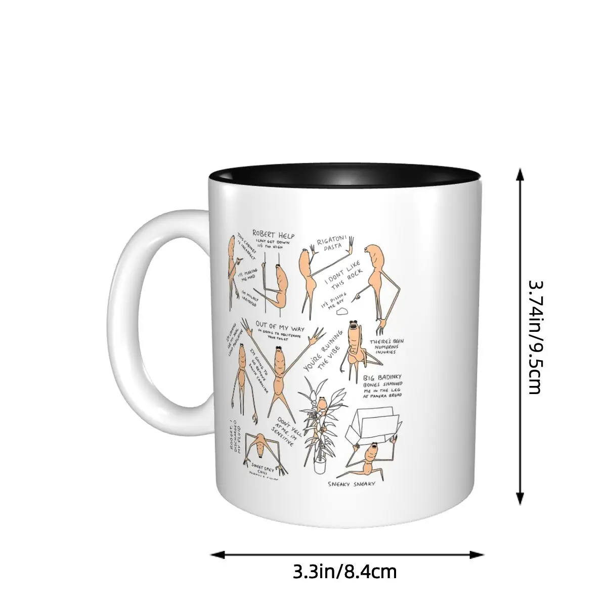 Marcus The Worm Mug Funny Ceramic Coffee Cups Tea Mugs Milk Cup Drinkware Gift for Woman Man
