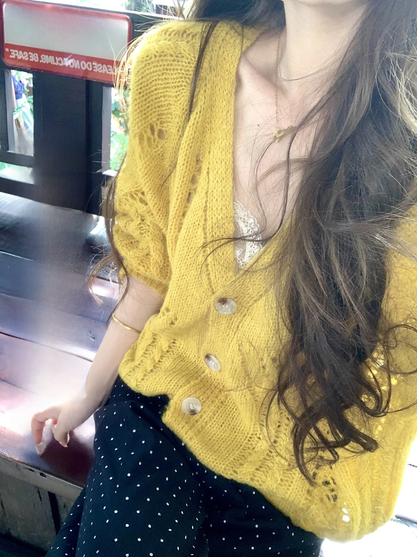 

XXIIUU Hollow out Knitted Long Sve Women's Base Layer Sweater Spring Summer New Sle V-Ne Button up Cardigan Breathable