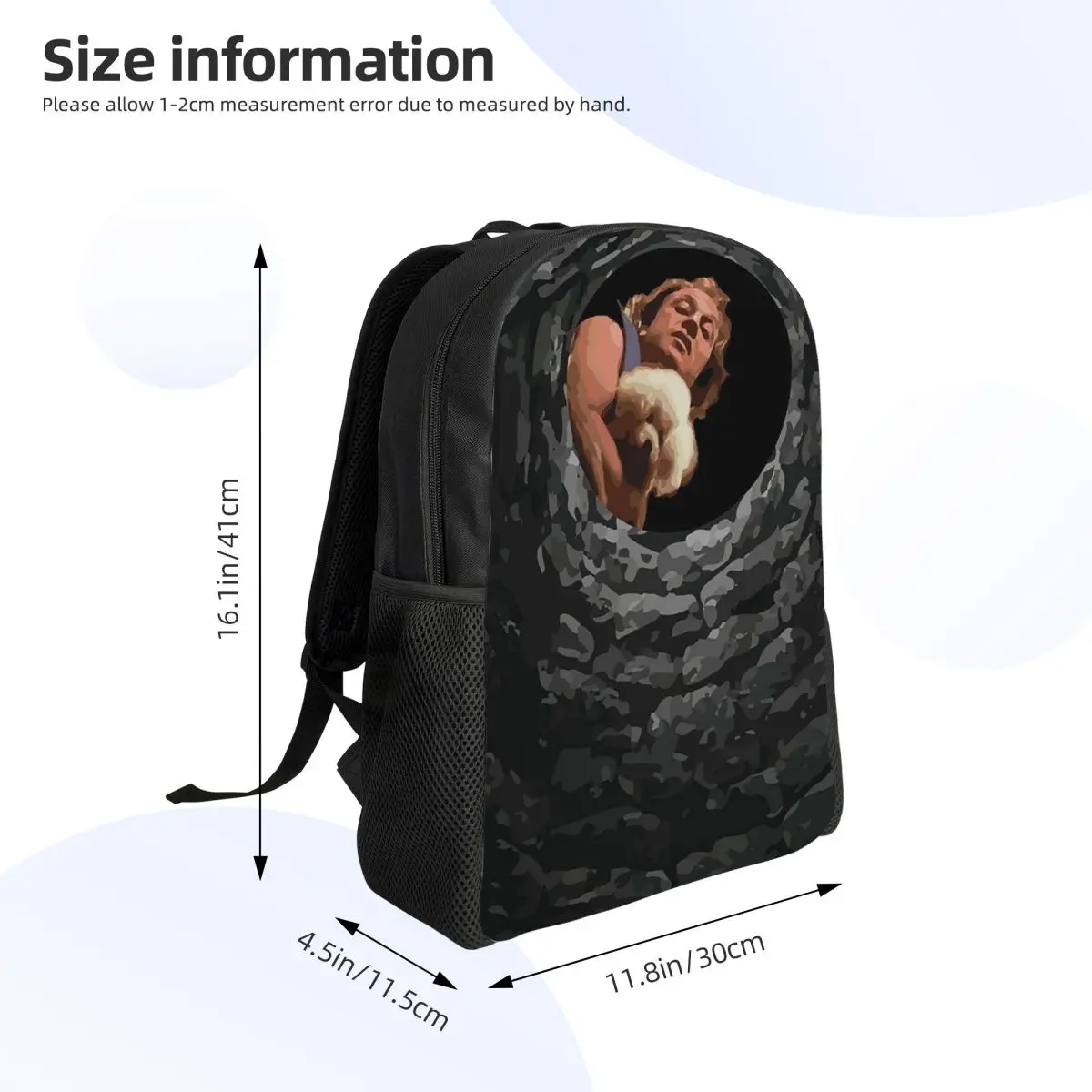 Buffalo Bill Looking Down Well Student Backpack School Bag Hiking Travel Daypack for Boys Girls Fashion Bookbag Shoulder Bags
