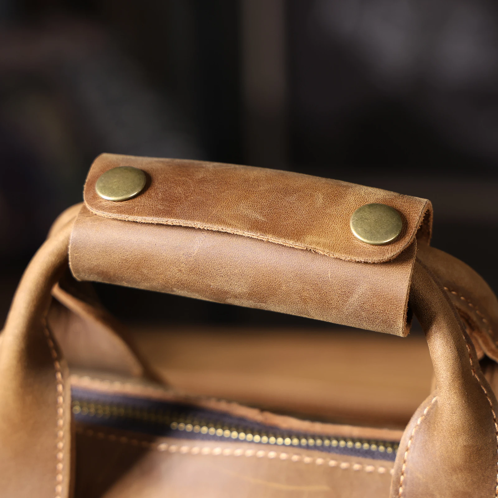 S.WORKER Vintage Echtleder Herren-Aktentasche 14" Laptop-Tasche Crazy Horse Leder Messenger-Handtasche Rindsleder Geschenkidee für Männer – Detail 31