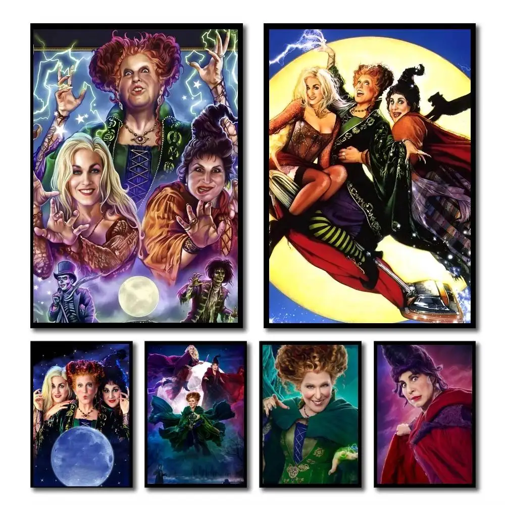 Movies Prints Classic Cartoon H-Hocus P-Pocus 2 Posters HD Print Vintage Wall Art Decor for Home Study Room