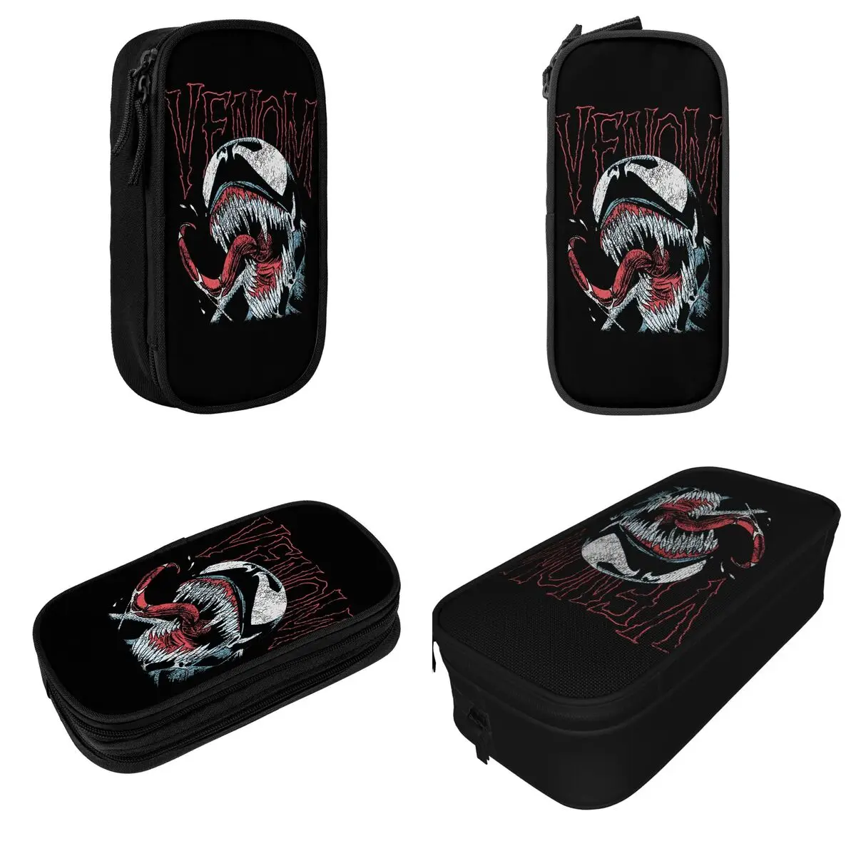 Spider-Man Venom Wild Scream Vintage Face Shot Pencil Case Pencilcases Pen Big Capacity Bags School Supplies Gifts Stationery