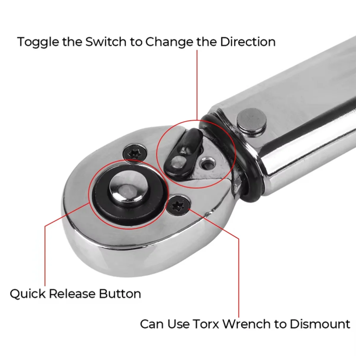 2025+ 19-110N.M Precise Torque Wrench Reversible Ratchet Key 3/8Inch Adjustable Square Drive Spanner Precise Preset Car Repair