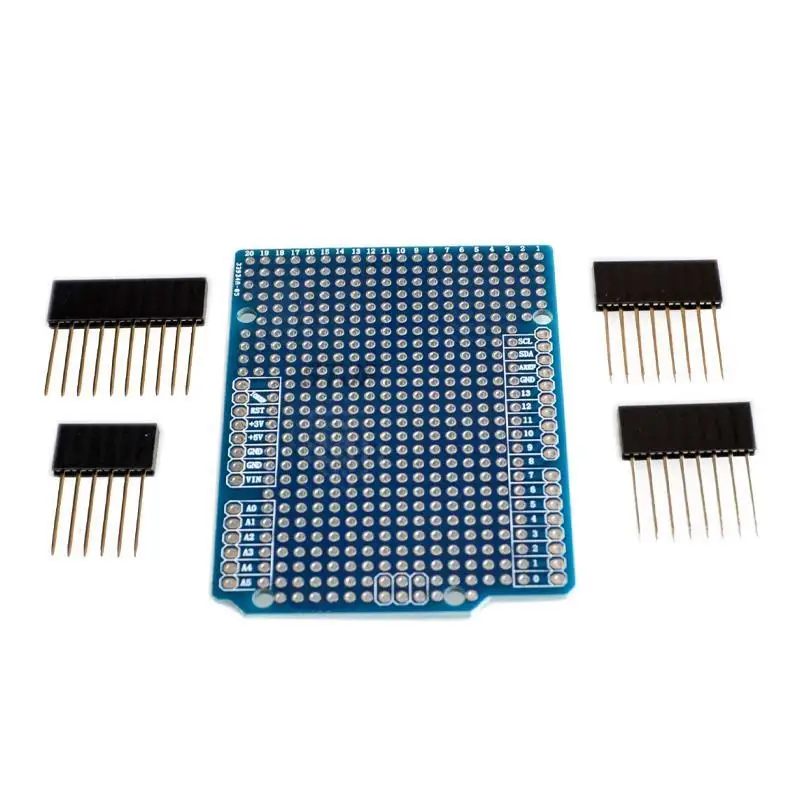 

Prototype PCB Expansion Board For Arduino UNO R3 ATMEGA328P Shield FR-4 Fiber PCB Breadboard 2mm 2.54mm Pitch