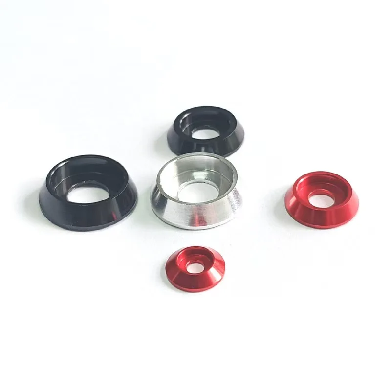 Lightweight 6pcs aAluminum Alloy Recessed Washer M3 M4 M5 M6 M8 Colourful Aluminum Cup Head Washer for Button Head Screw Bolts