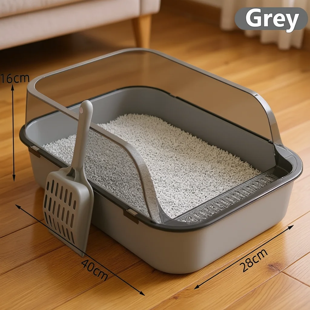 Semi-Enclosed Splashproof Cat Litter Box product image