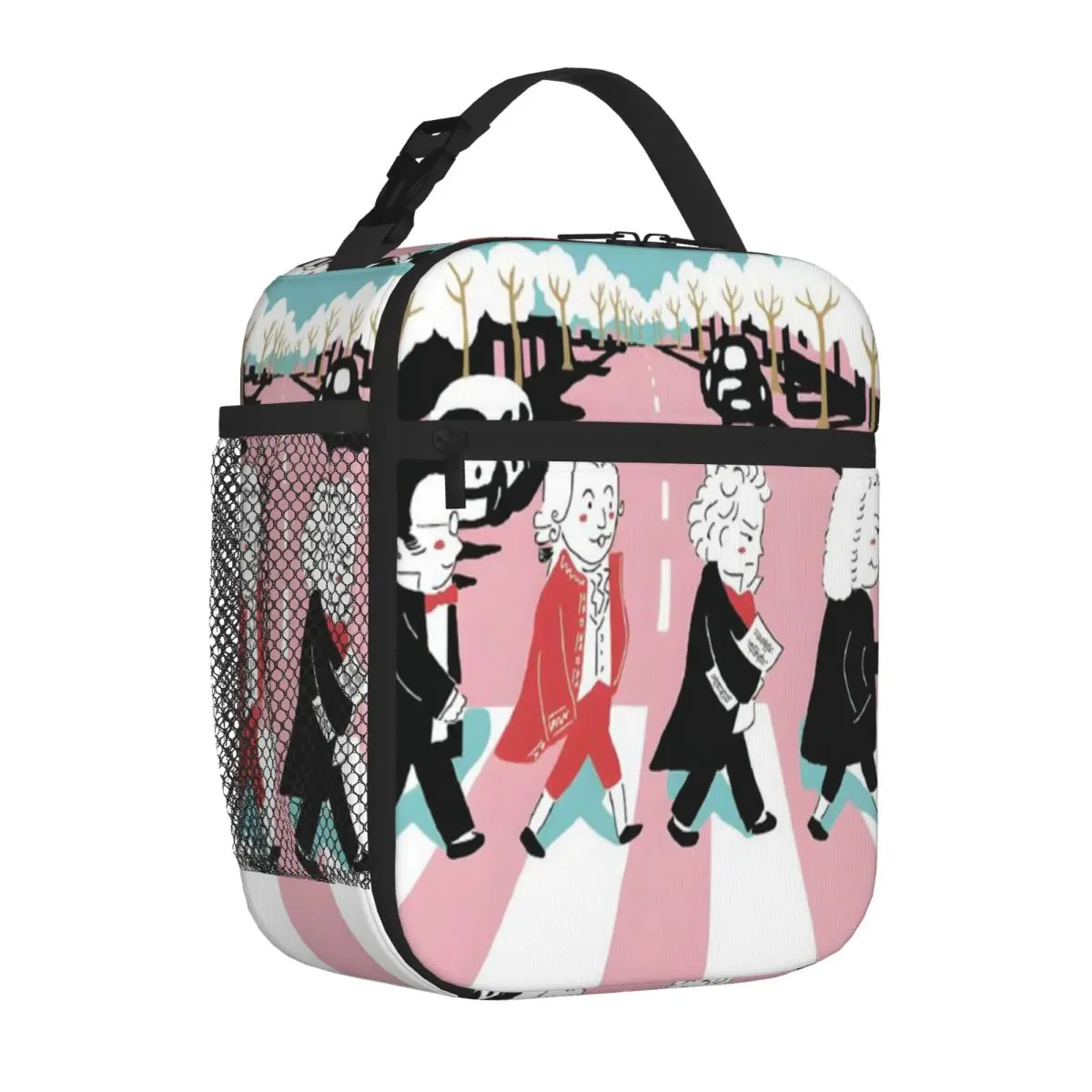 Bestselling Mozart Schubert Beethoven Bach Single Layer Lunch Handbag Bus Trip Insulated Lunch Bag