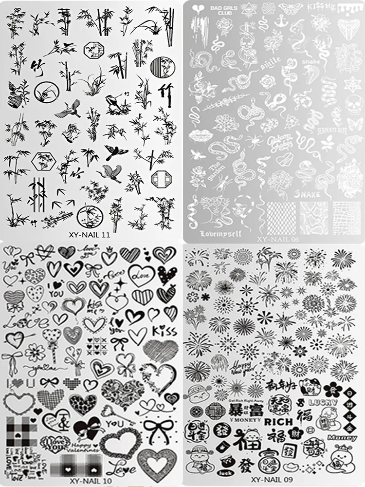 Plaque d'estampage florale en dentelle pour Nail Art, modèle de transfert d'impression de vernis de Style de mariage français, outil de pochoirs de fleurs de manucure à faire soi-même