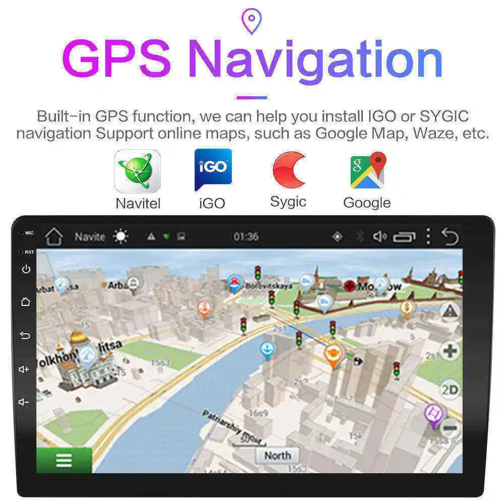 2din 7/9/10inch Car Radio Android 10 GPS Navigation WiFi for MP5 Player 2+32G Memory Car Stereo with CarPlay DSP view 4