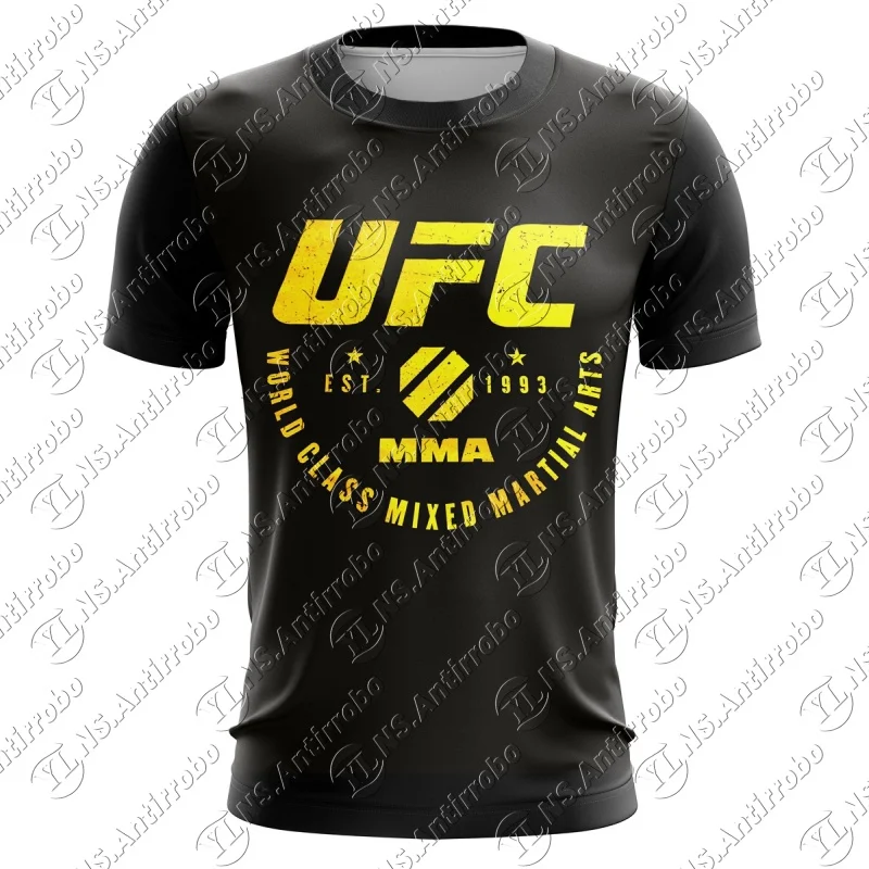 UFC الدرجة العالمية مختلط فنون الدفاع عن النفس 1993 مطبوعة تذكارية جيرسي في الهواء الطلق تشغيل السراويل الرياضية تي شيرت تنفس التدريب القمم