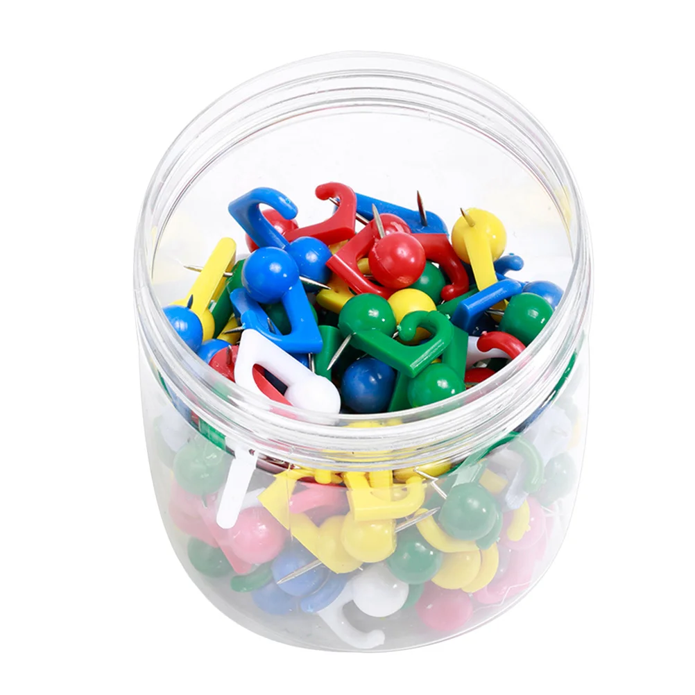 100Pcs Colorful Sofa Cushion Fixator Map Pin Plastic Push Pin Creative Multi Color Locating Nail for Home Office