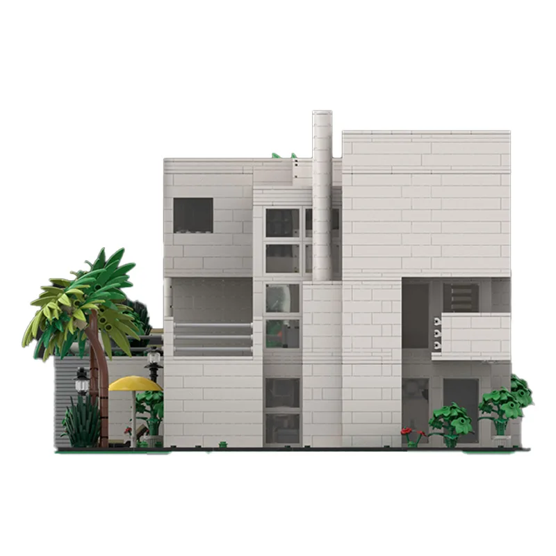 4066 Teile Konstruktionsset Giovannitti Haus von Richard Meier MOC Anpassbares Modulares Baustein-Set Pädagogisches DIY Urlaubsgeschenk