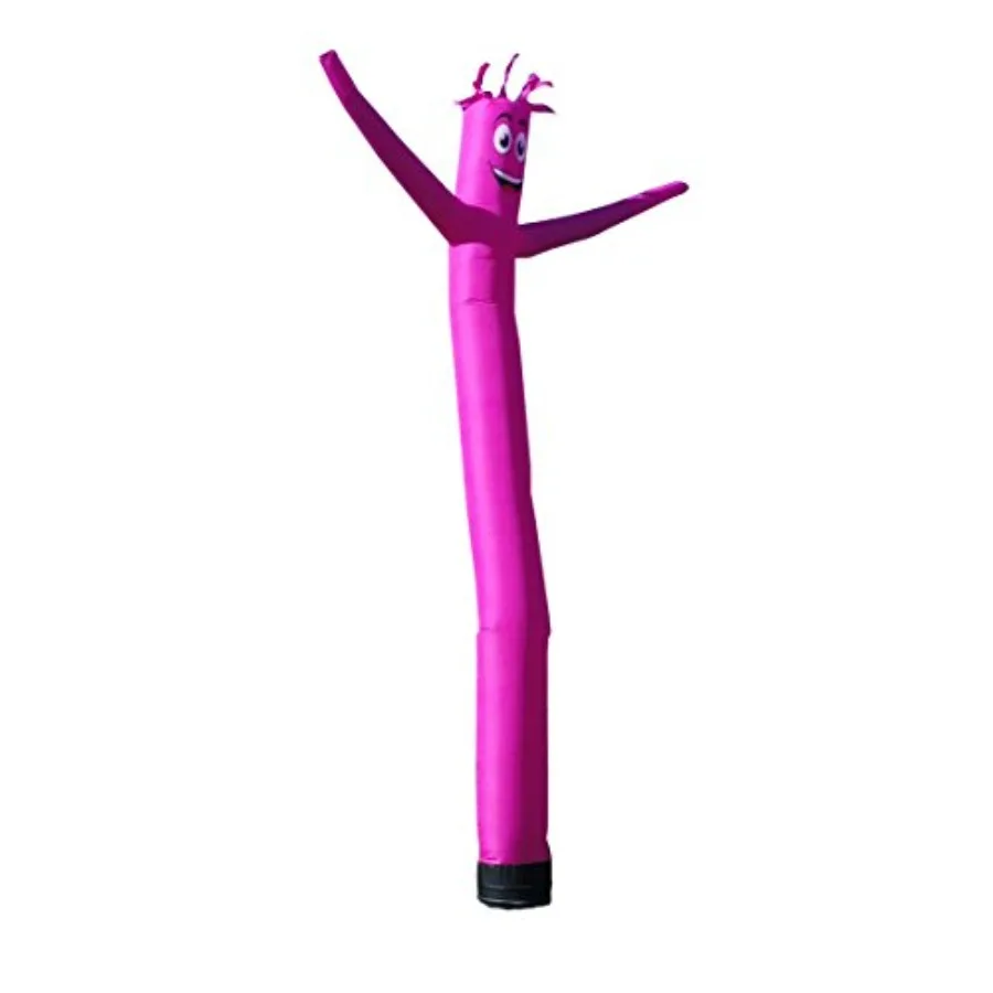 

Outdoor inflatable tube man 20 feet tall air-powered dancing and waving puppet PVC material bright red color weather-resistant